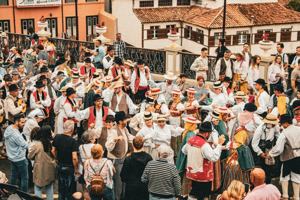 People celebrates the pilgrimage in the Canary Islands